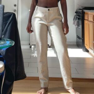 Cabi Black and White Checkered Skinny Pants